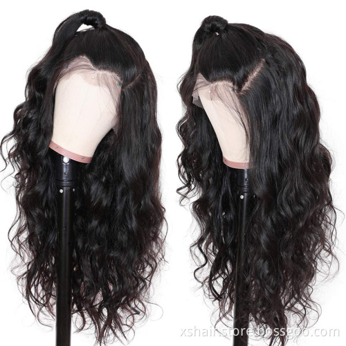 Free Shipping Grey Green Gray Glueless Human Hair Wig Lace Frontal Loose Wave Human Hair Wig